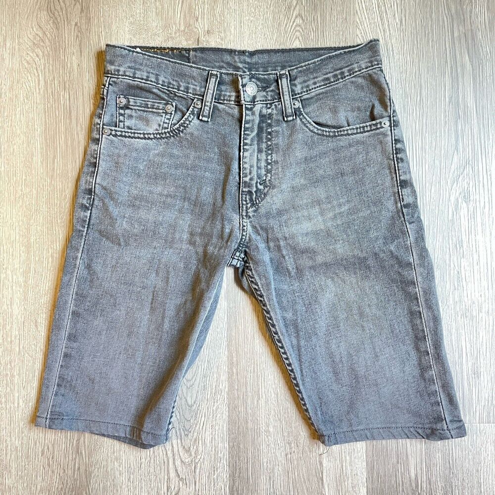 Levi's 511 Men's Size 29 Shorts Denim Jean 11” Inseam Black Faded Slim Fit - Picture 2 of 12